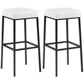 2er Set Barhocker Montreal 85 Kunstleder schwarz - weiß