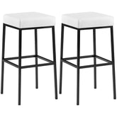2er Set Barhocker Montreal 80 Kunstleder schwarz - weiß