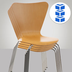 Set di due sedie visitatore Calisto in stile natura, perfette per sale d'aspetto ed eventi, con design elegante e funzionale.
