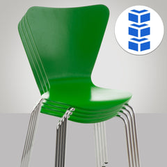 Set di due sedie visitatore Calisto verdi, perfette per sale d'aspetto e eventi, con design elegante e accogliente.