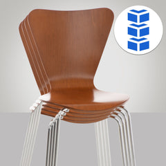 Set di 2 sedie visitatore Calisto in marrone, design elegante ideale per sale d'aspetto e eventi.