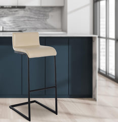 Barhocker Newport Kunstleder B - creme