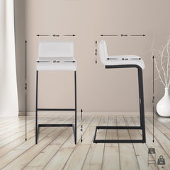Barhocker Newport Kunstleder B - wei�