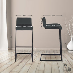 Barhocker Newport Kunstleder B - dunkelgrau