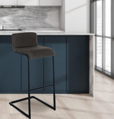 Barhocker Newport Stoff B - dunkelgrau