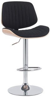 Barhocker Clawson Stoff chrom - natura/schwarz