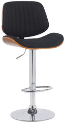 Barhocker Clawson Stoff chrom - walnuss/schwarz