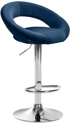 Barhocker Olinda Samt chrom - blau