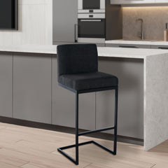 Barhocker Hopewell Stoff B - dunkelgrau