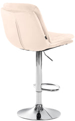 Barhocker Laurel Samt chrom - creme