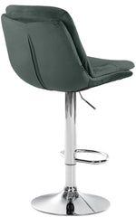 Barhocker Laurel Samt chrom - dunkelgr�n