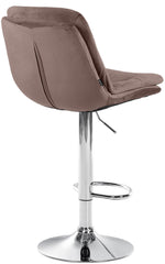 Barhocker Laurel Samt chrom - braun