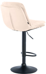 Barhocker Laurel Samt schwarz - creme