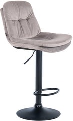 Barhocker Laurel Samt schwarz - grau