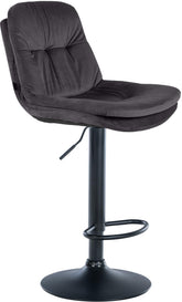 Barhocker Laurel Samt schwarz - schwarz