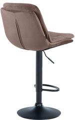 Barhocker Laurel Samt schwarz - braun