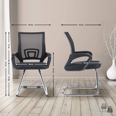 Besucherstuhl Eureka - schwarz - InfinityMarket