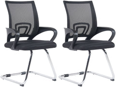 2er Set Besucherstühle Eureka - schwarz