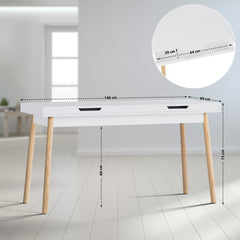Schreibtisch Porto 140 cm V2 - weiß