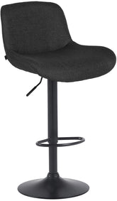 Barhocker Solon Schwarz Stoff - schwarz