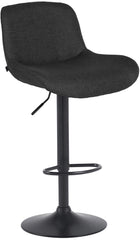 Barhocker Solon Schwarz Stoff - schwarz