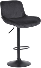 Barhocker Solon Schwarz Samt - schwarz