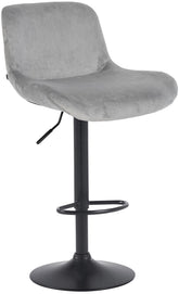 Barhocker Solon Schwarz Samt - grau