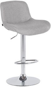Barhocker Solon Chrom Stoff - hellgrau