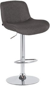 Barhocker Solon Chrom Stoff - dunkelgrau