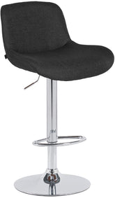 Barhocker Solon Chrom Stoff - schwarz