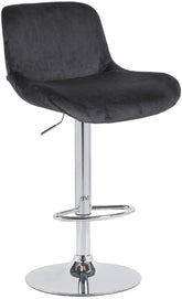 Barhocker Solon Chrom Samt - schwarz