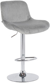 Barhocker Solon Chrom Samt - grau