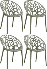 4er Set Stuhl Hope - oliv