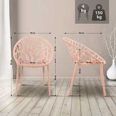 4er Set Stuhl Hope - rosa