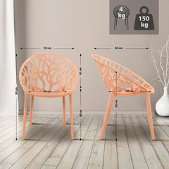 4er Set Stuhl Hope - pfirsich