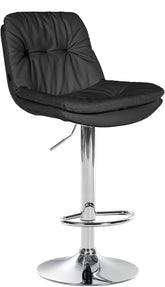Barhocker Laurel Kunstleder chrom - schwarz
