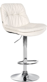 Barhocker Laurel Kunstleder chrom - wei�
