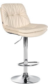 Barhocker Laurel Kunstleder chrom - creme