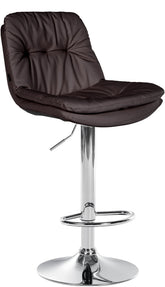 Barhocker Laurel Kunstleder chrom - braun
