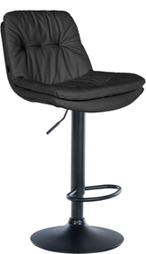 Barhocker Laurel Kunstleder schwarz - schwarz