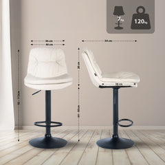 Barhocker Laurel Kunstleder schwarz - wei�