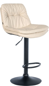 Barhocker Laurel Kunstleder schwarz - creme