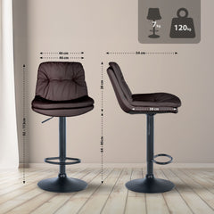 Barhocker Laurel Kunstleder schwarz - braun