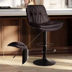 Barhocker Laurel Kunstleder schwarz - braun