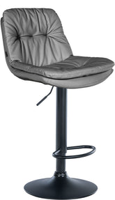 Barhocker Laurel Kunstleder schwarz - grau
