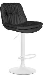 Barhocker Laurel Kunstleder wei� - schwarz