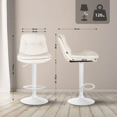 Barhocker Laurel Kunstleder wei� - wei�