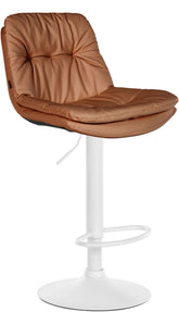 Barhocker Laurel Kunstleder wei� - hellbraun