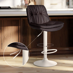 Barhocker Laurel Kunstleder wei� - braun