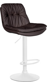 Barhocker Laurel Kunstleder wei� - braun